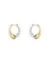 Georg Jensen Reflect Two-tone Hoop Earrings In Yellow/silver