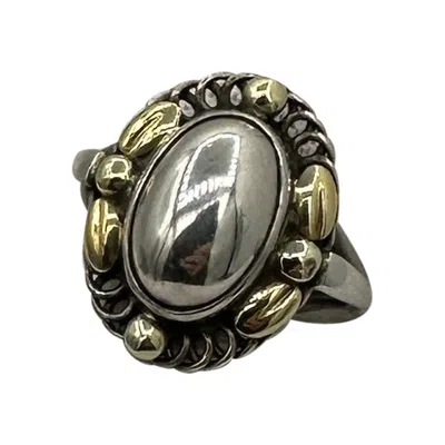 Pre-owned Georg Jensen Ring # 1a Moonlight Blossom Sterling Silver Silverstone Denmark In Multi