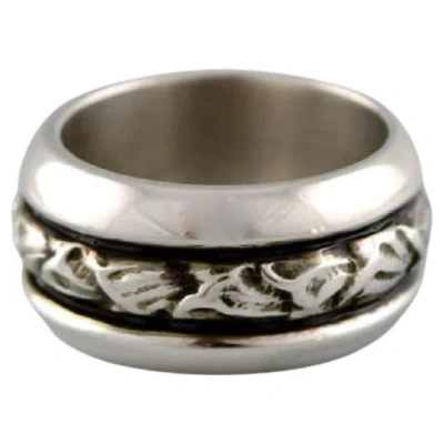 Pre-owned Georg Jensen Ring In Sterling Silver, Model 28d, Late 20th Century In Multi