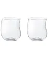 Georg Jensen Set Of 2 Cobra Low Tumbler Glasses In Transparent
