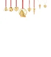 Georg Jensen Set Of 8 Gold-plated Tree Decorations In Gold