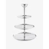 Georg Jensen Silver Alfredo Mirror-polished Stainless-steel Cake Stand 30cm In Silver