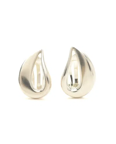 Georg Jensen Silver Clip-on Earrings In White