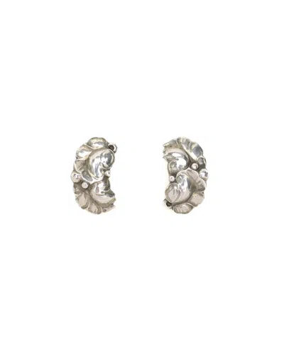 Georg Jensen Silver Clip-on Earrings In Multi