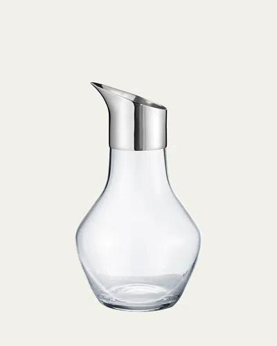 GEORG JENSEN SKY GLASS & STAINLESS STEEL WATER PITCHER