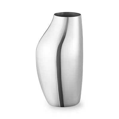 Georg Jensen Sky Stainless Steel Vase In Silver
