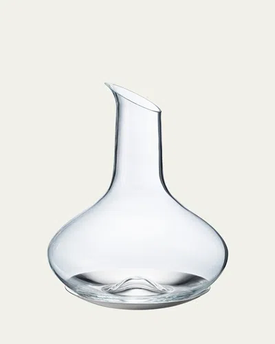 GEORG JENSEN SKY WINE CARAFE GLASS W/ STAINLESS STEEL COASTER