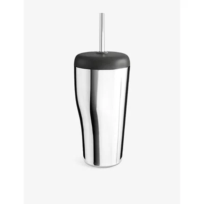 Georg Jensen Sky With Straw Stainless-steel Travel Cup In Stainless Steel