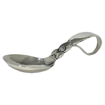 Pre-owned Georg Jensen Small Danish Silver  Sugar / Tea Caddy Spoon, Model Cactus, 1932