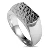 Georg Jensen Smithy Silver Hammered Band Ring In Multi