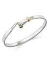 Georg Jensen Sterling Silver & 18k Yellow Gold Torun Bangle Bracelet In Silver/gold