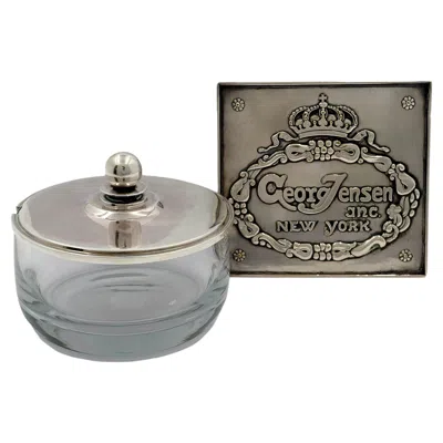 Pre-owned Georg Jensen Sterling Silver And Glass Marmalade/ Honey Bowl/ Jar #600c
