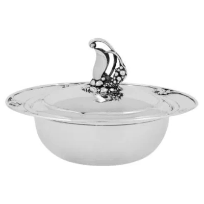 Pre-owned Georg Jensen Sterling Silver Lidded Vegetable Dish 228b