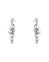 Georg Jensen Sterling Silver Moonlight Grapes Ball Cluster Drop Earrings In Silver