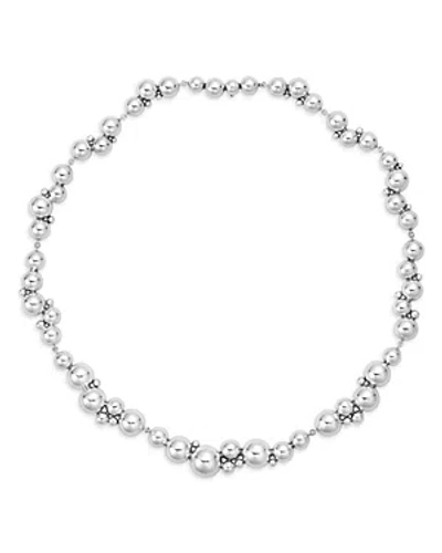 Georg Jensen Sterling Silver Moonlight Grapes Bead Cluster Collar Necklace, 16
