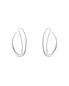 Georg Jensen Sterling Silver Offspring Threader Earrings In Silver