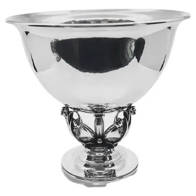 Pre-owned Georg Jensen Sterling Silver Ornate Grape Bowl 468a In Purple