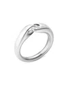 Georg Jensen Sterling Silver Reflect Interlocked Ring In Silver