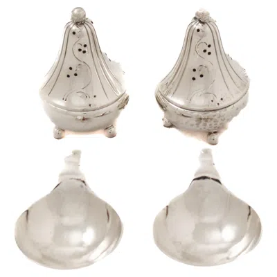 Pre-owned Georg Jensen Sterling Silver Salt Shakers & Cellars In Sand