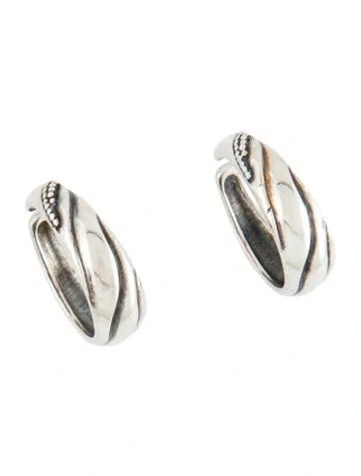 Pre-owned Georg Jensen Textured Wave Ear Cuffs In Multi