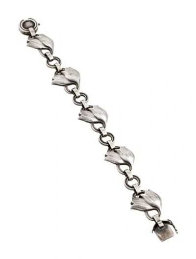 Pre-owned Georg Jensen Tulip Link Bracelet, 6.5" In Multi
