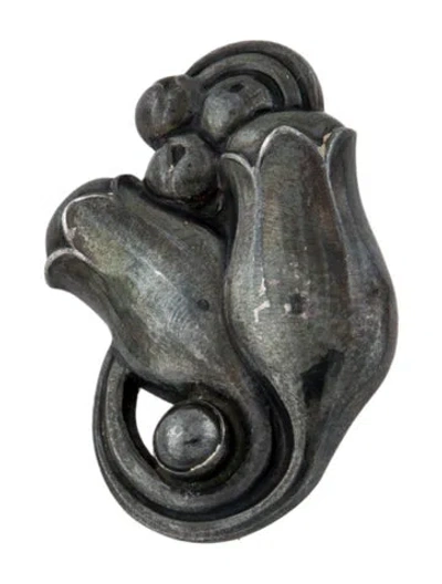 Pre-owned Georg Jensen Tulip Pin Brooch In Multi