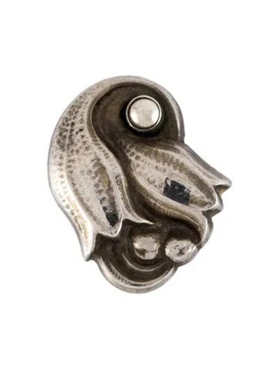Pre-owned Georg Jensen Tulip Single Clip On Earring In Multi
