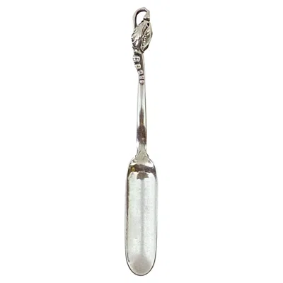 Pre-owned Georg Jensen Vintage  Blossom Sterling Silver Cheese Scoop, 1930's