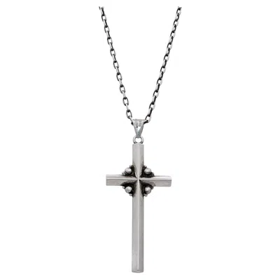Pre-owned Georg Jensen Vintage  Sterling Silver Cross No. 90a Necklace In Multi