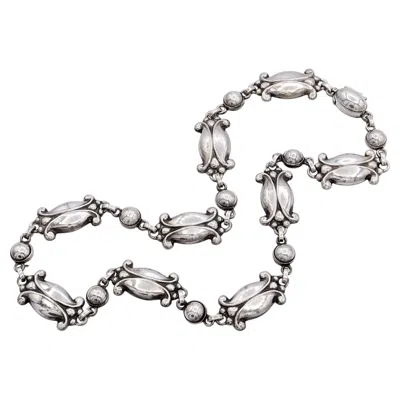 Pre-owned Georg Jensen Vintage  Sterling Silver Tulip #15 Necklace In Multi