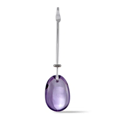 Georg Jensen Vivianna Silver Amethyst And Diamond Pendant In Purple