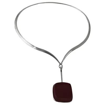 Pre-owned Georg Jensen Vivianna Torun Bulow Hube For  Quartz Necklace In Multi