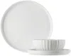 Georg Jensen White Bernadotte Dinnerware Set, 3 Pcs In White