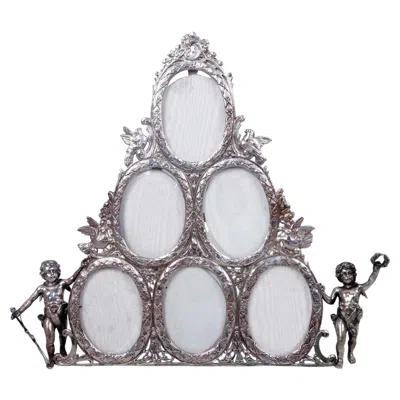 Pre-owned Georg Roth Antique German Hanau Rococo Silver 6-window Picture Frame