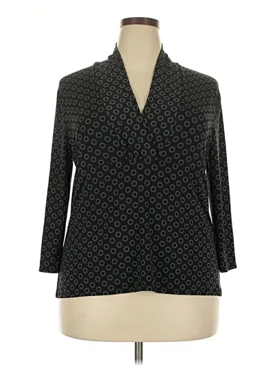 Pre-owned George 3/4 Sleeve Blouse In Black