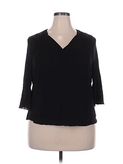 Pre-owned George 3/4 Sleeve Blouse In Black