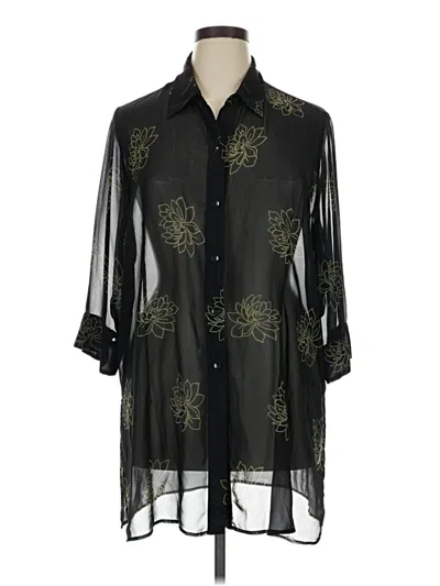 Pre-owned George 3/4 Sleeve Blouse In Black