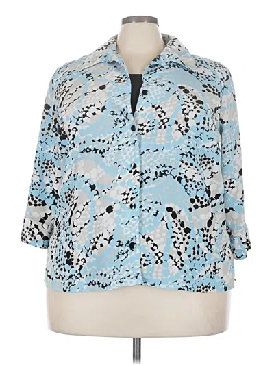 Pre-owned George 3/4 Sleeve Blouse In Blue