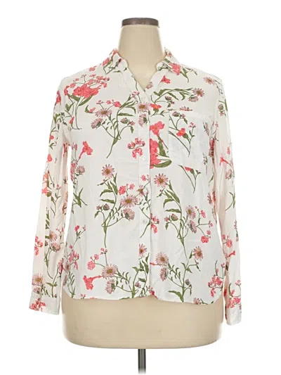Pre-owned George 3/4 Sleeve Blouse In Ivory