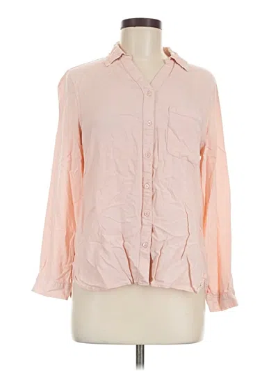 Pre-owned George 3/4 Sleeve Button Down Shirt In Pink