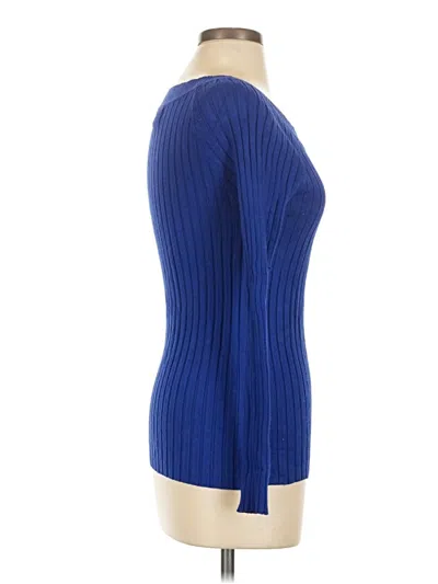 Pre-owned George 3/4 Sleeve Top Blue Boatneck Tops