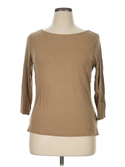 Pre-owned George 3/4 Sleeve T-shirt In Brown