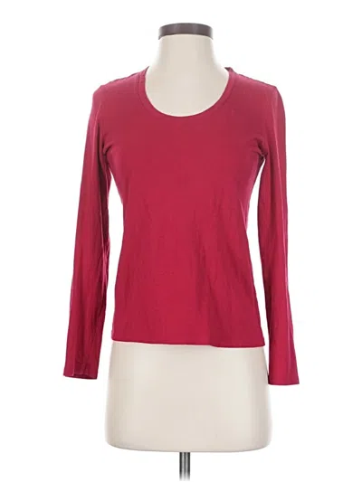 Pre-owned George 3/4 Sleeve T-shirt In Burgundy