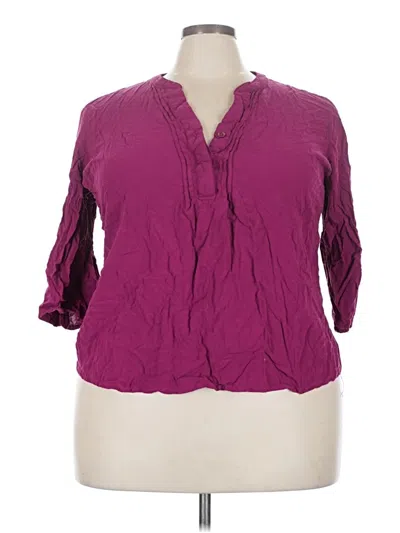 Pre-owned George 3/4 Sleeve T-shirt In Purple