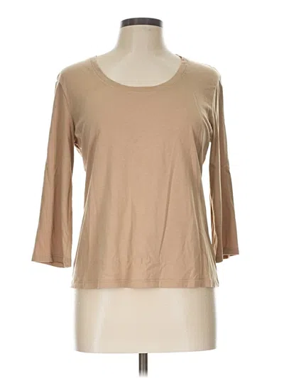 Pre-owned George 3/4 Sleeve T-shirt In Tan
