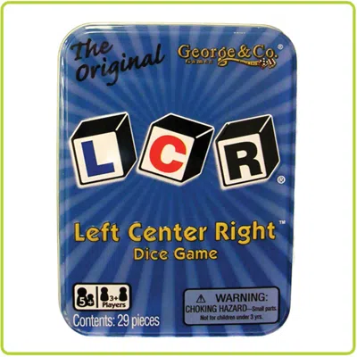 George & Company Llc George And Company Llc Lcr Left Center Right Dice Game Blue Tin