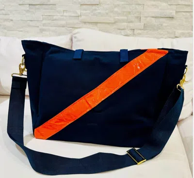 George & Dino Women's Canvas Tote Bag In The Zag / Orange