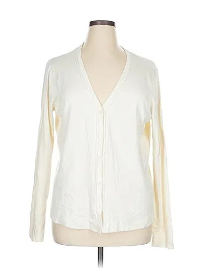 Pre-owned George Cardigan Sweater In White