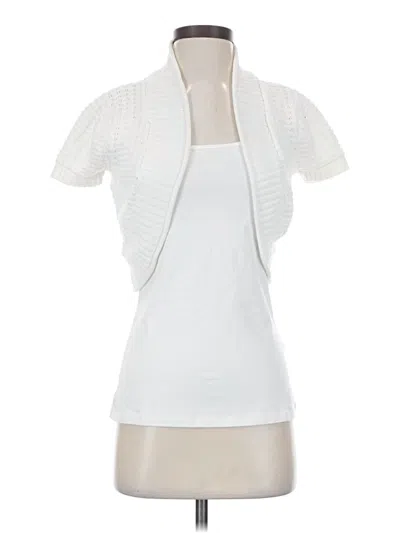 Pre-owned George Cardigan Sweater In White