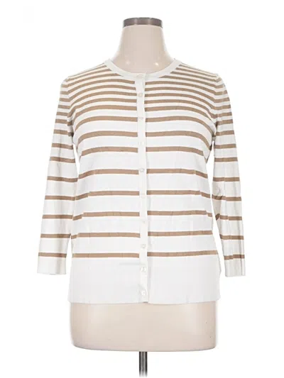 Pre-owned George Cardigan Sweater In White